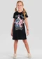 Brandili - Vestido Menina do Stitch Brilhante Preto - variação: Preto
