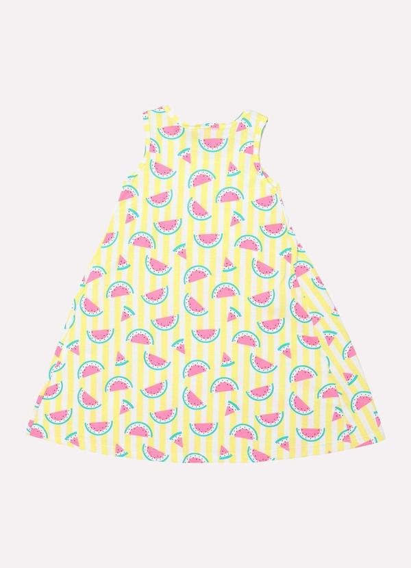 Kyly - Vestido Menina em Algodão Melância Amarelo 3