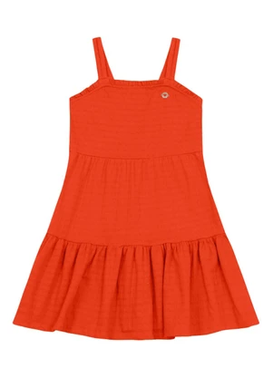 Brandili - Vestido Menina em Cotton Quadriculado Vermelho - BRANDILI