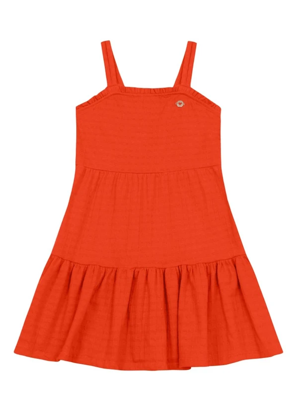 Brandili - Vestido Menina em Cotton Quadriculado Vermelho 2