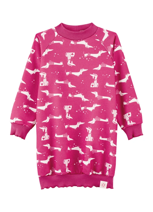 Marlan - Vestido Menina em Moletom Fashionsichas Rosa