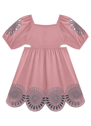 Milon - Vestido Menina Estampado Rosa - MILON