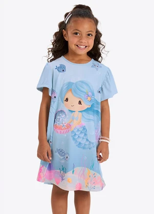 Rovi Kids - Vestido Menina Estasmpado Azul - ROVI KIDS