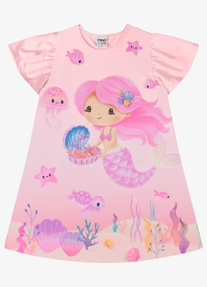 Rovi Kids - Vestido Menina Estasmpado Rosa - ROVI KIDS