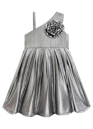 Milon - Vestido Menina Flor Prata - MILON