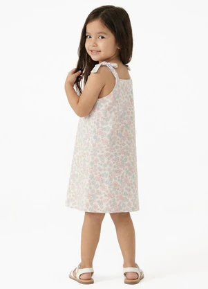 Fakini - Vestido Menina Floral Alças Roxo - FAKINI
