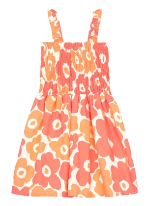 Brandili - Vestido Menina Floral em Viscose Natural - BRANDILI