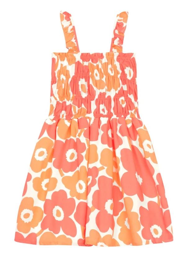 Brandili - Vestido Menina Floral em Viscose Natural 2