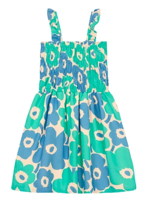 Brandili - Vestido Menina Floral em Viscose Natural - BRANDILI