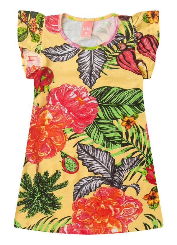 Rosa Azul - Vestido Menina Floral Iaia Amarelo