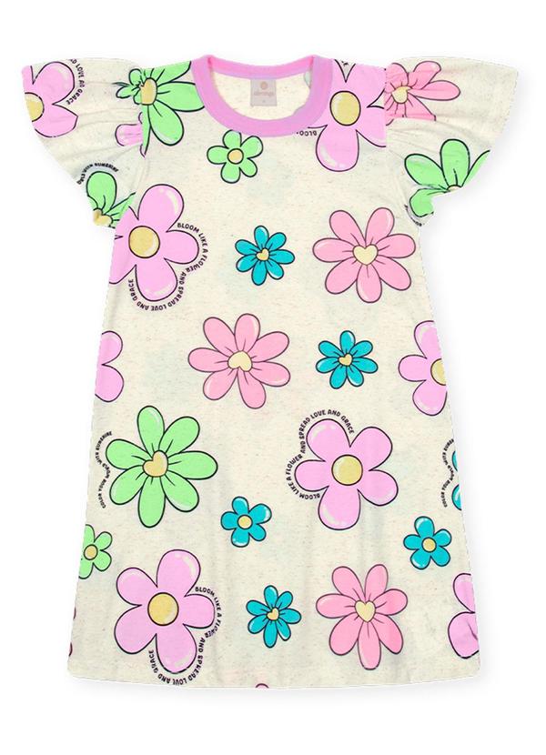 Abrange - Vestido Menina Floral Roxo