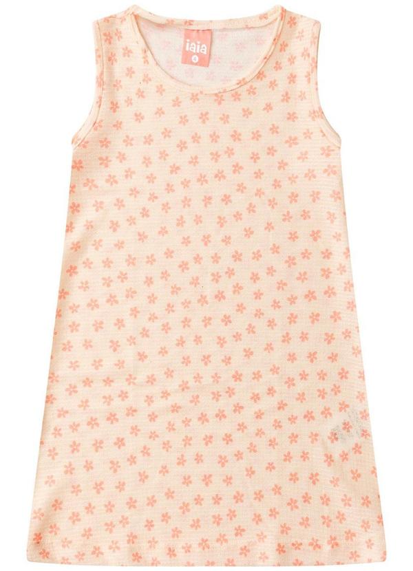 Rosa Azul - Vestido Menina Flores Iaia Bege