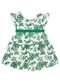 Milon - Vestido Menina Flores Vermelho - variação: Verde