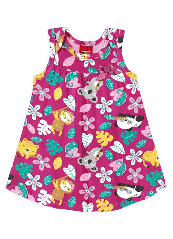 Kyly - Vestido Menina Flores Pink