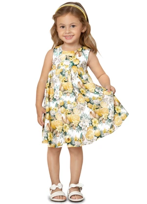 Vestido Menina Frutas Milon (Amarelo) - MILON