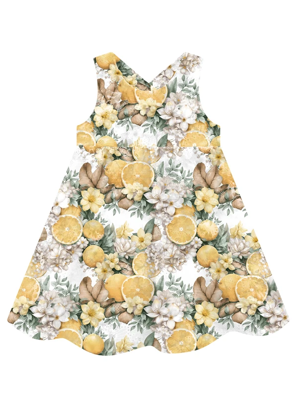 Milon - Vestido Menina Frutas Milon Amarelo 2