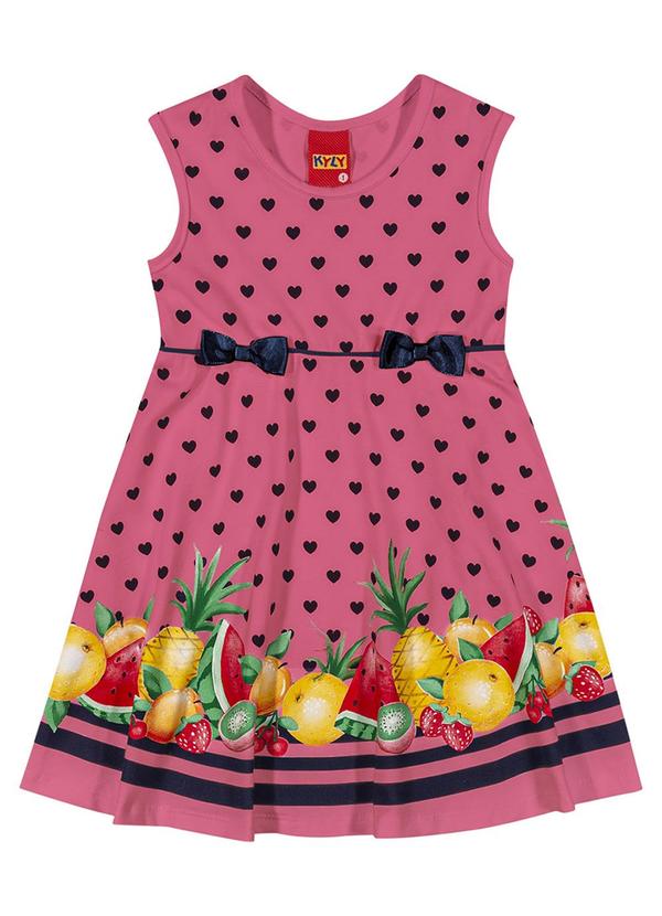 Kyly - Vestido Menina Frutas Rosa