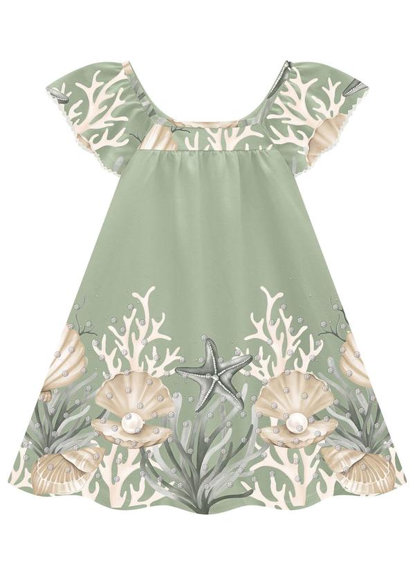 Milon - Vestido Menina Fundo do Mar Verde 2