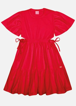Cinti - Vestido Menina Glitter Vermelho - CINTI