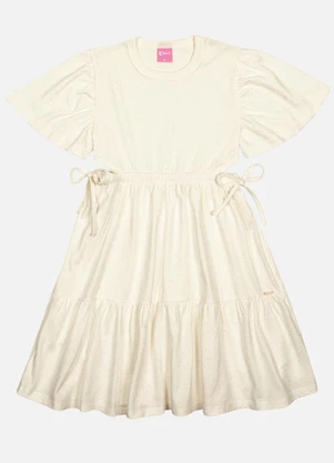 Cinti - Vestido Menina Glitter Bege - CINTI