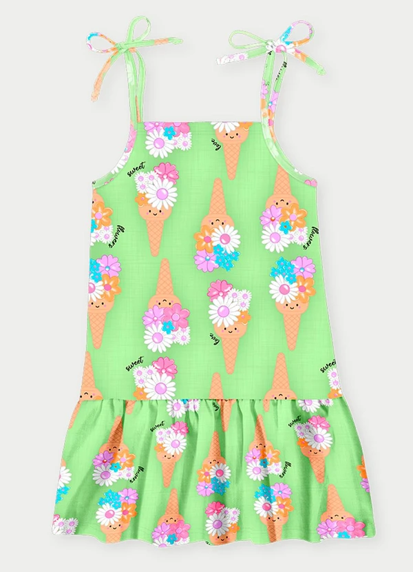 Abrange - Vestido Menina Ice Cream Verde 2