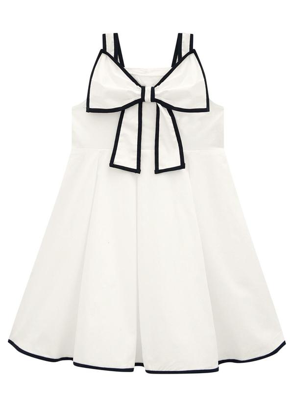 Milon - Vestido Menina Laço Off White