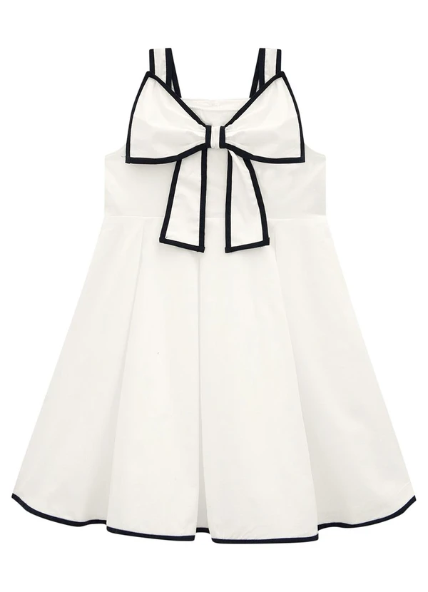 Milon - Vestido Menina Laço Off White