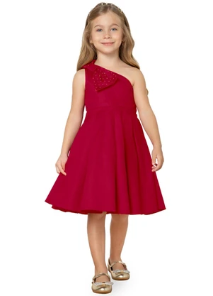 Milon - Vestido Menina Laço Vermelho - MILON