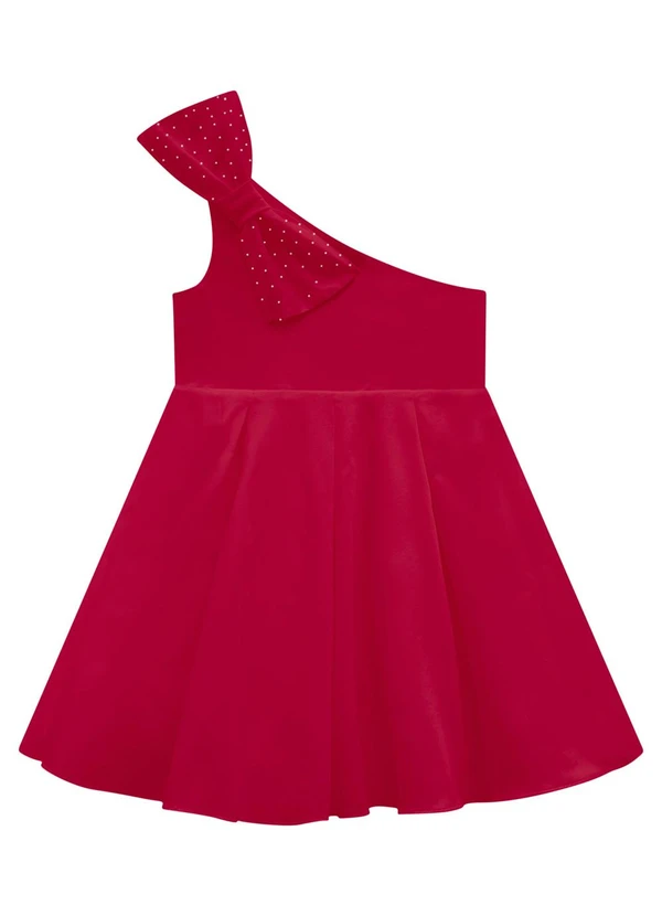 Milon - Vestido Menina Laço Vermelho 2