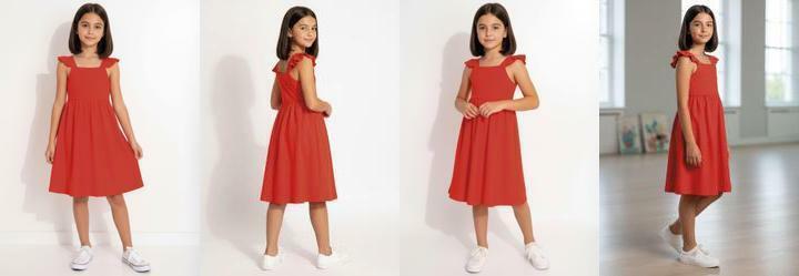 Vestido Menina Laranja