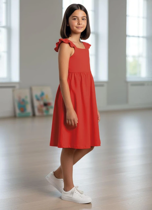 Multimarcas - Vestido Menina Laranja 4