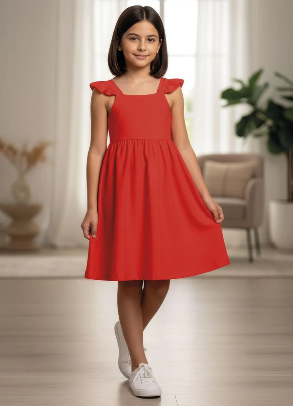 Multimarcas - Vestido Menina Laranja 5