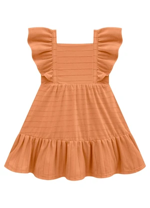 Milon - Vestido Menina Linhas Laranja - MILON