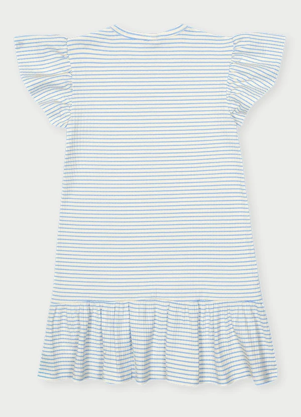 Abrange - Vestido Menina Listrado Azul 2
