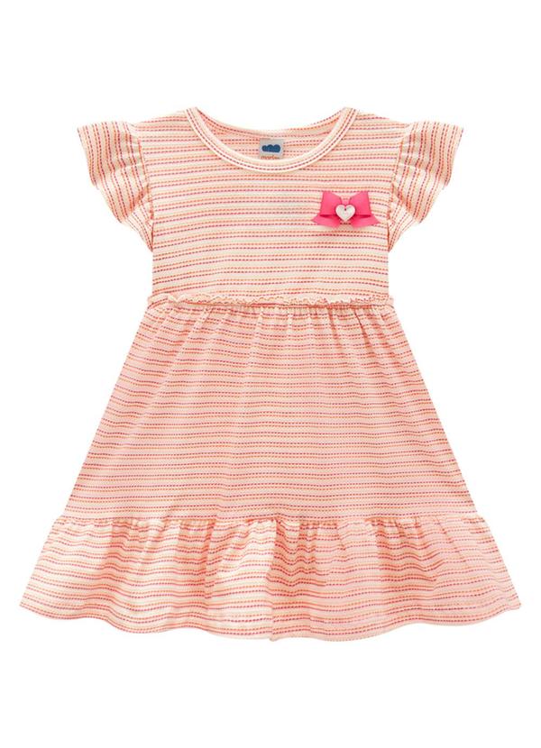 Marlan - Vestido Menina Malha Trabalhada Listrado Multicores 2