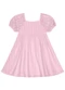 Kyly - Vestido Menina Malha Trabalhada Verde - variação: Pink
