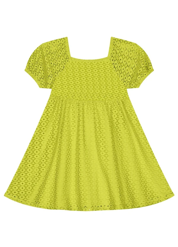 Kyly - Vestido Menina Malha Trabalhada Verde