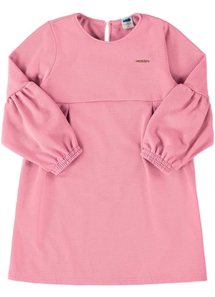 Marlan - Vestido Menina Malha Tricot Felpado Amplo Rosa - MARLAN