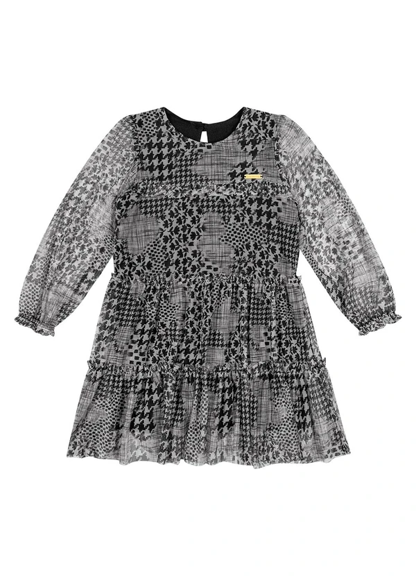 Colorittá - Vestido Menina Moderno com Tule Preto 2