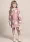 Milli e Nina - Vestido Menina Molecotton Gatinhos Cinza - variação: Rosa