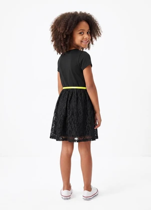 Marisol - Vestido Menina Preto - MARISOL