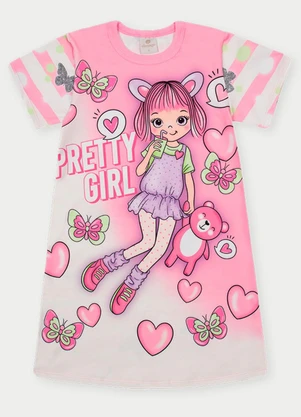 Abrange - Vestido Menina Pretty Girl Rosa - ABRANGE