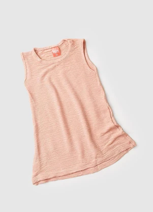Rosa Azul - Vestido Menina sem Manga Básico Iaia Nude - ROSA AZUL