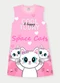 Abrange - Vestido Menina Space Cats Azul - variação: Rosa