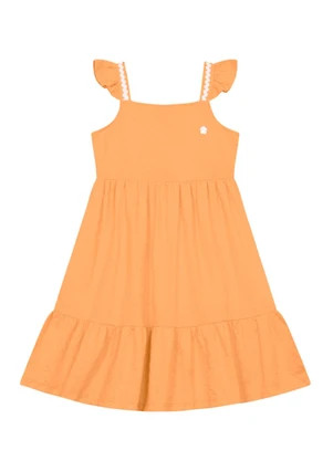 Brandili - Vestido Menina Texturizado Amarelo - BRANDILI