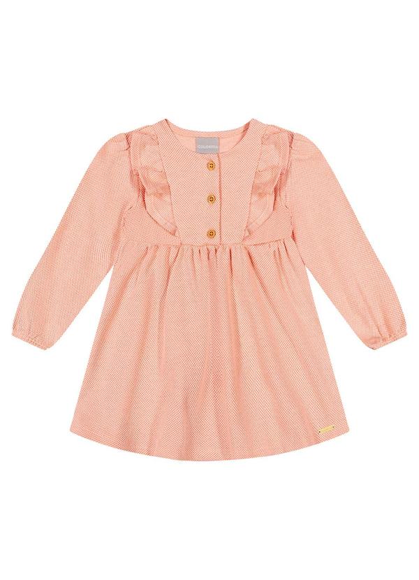 Colorittá - Vestido Menina Texturizado com Babado Rosa