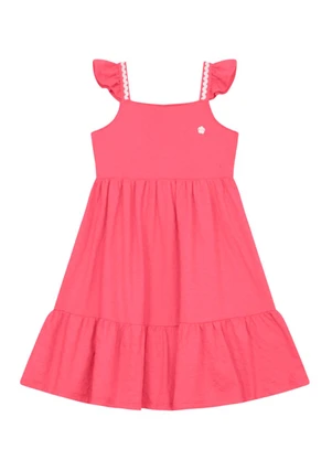 Brandili - Vestido Menina Texturizado Vermelho - BRANDILI