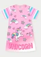 Abrange - Vestido Menina Unicórnio Rosa - variação: Rosa