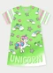 Abrange - Vestido Menina Unicórnio Rosa - variação: Verde