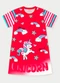 Abrange - Vestido Menina Unicórnio Rosa - variação: Vermelho